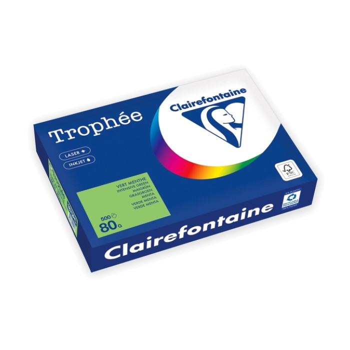 Kopieerpapier Trophée A4 80gr grasgroen 500vel