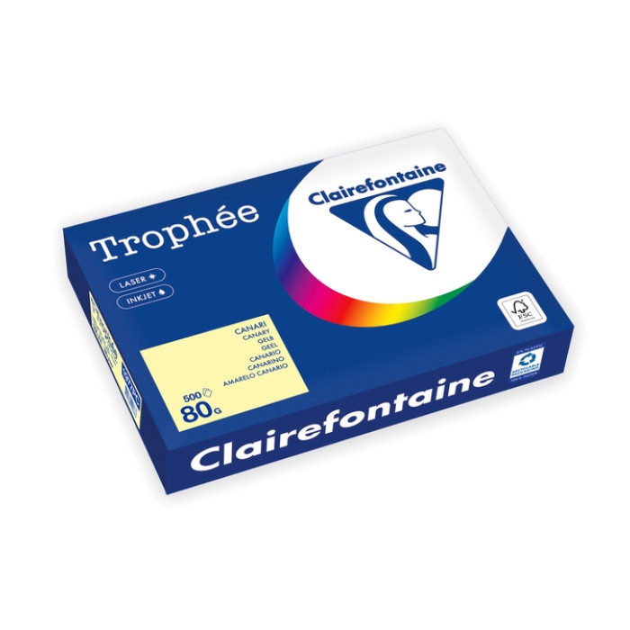 Kopieerpapier Trophée A4 80gr geel 500 vel