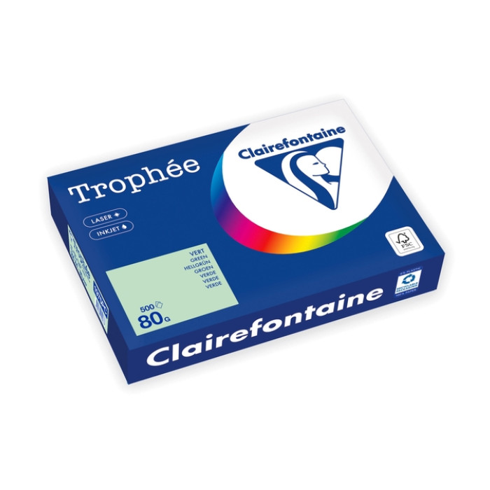 Kopieerpapier Trophée A4 80gr groen 500vel