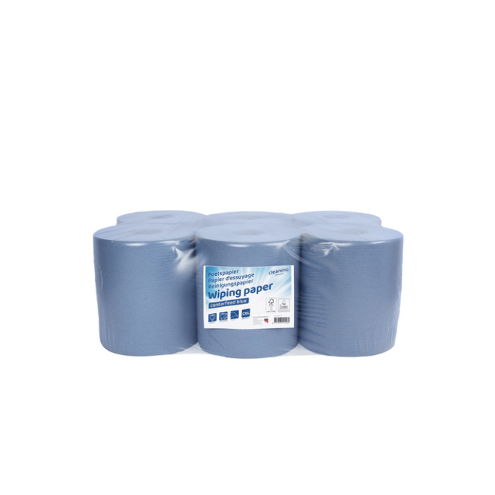 Poetspapier Cleaninq midi 1-laags 20cmx300m blauw