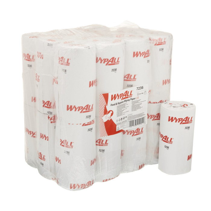 Poetsrol WypAll L10 1-laags 24cmx76m 24 stuks à 165 vel wit 7236