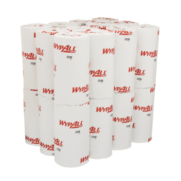 Poetsrol WypAll L10 1-laags 24cmx76m 24 stuks à 165 vel wit 7236