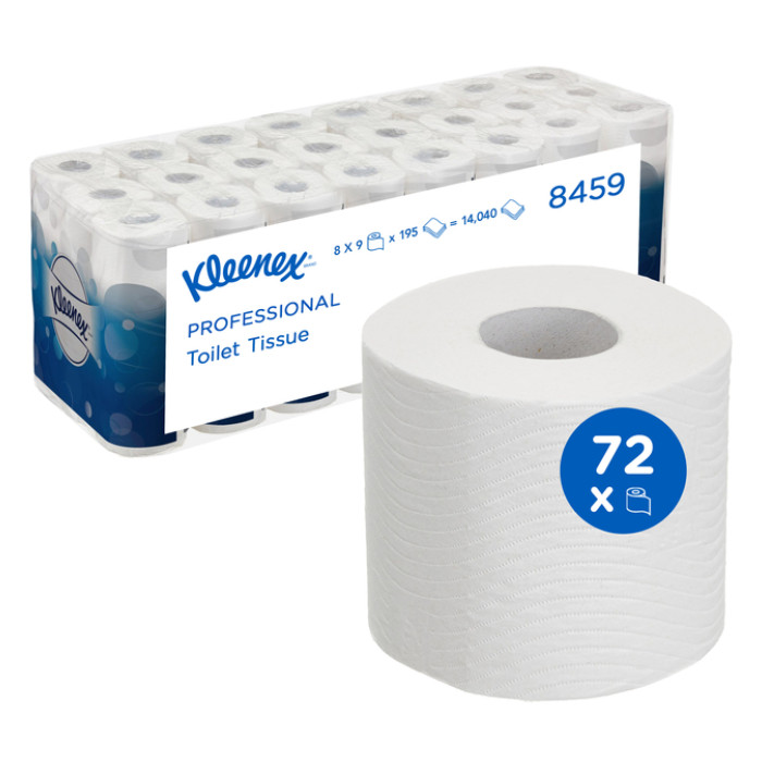 Toiletpapier Kleenex 3-laags 195vel wit 8459