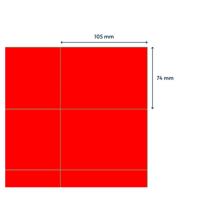 Etiket Rillprint 105x74mm fluorrood 800 etiketten