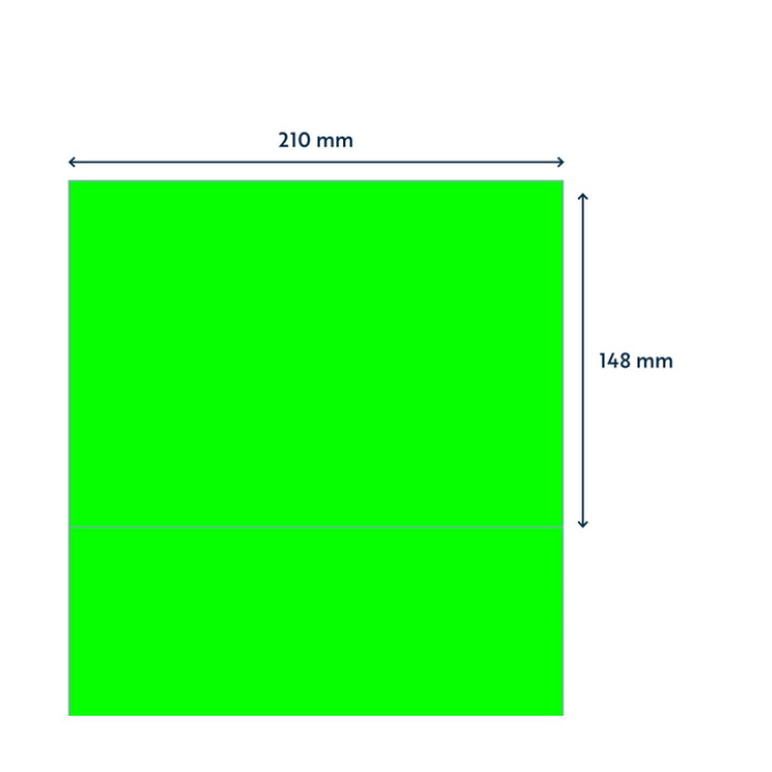 Etiket Rillprint 210x148mm fluorgroen 200 etiketten