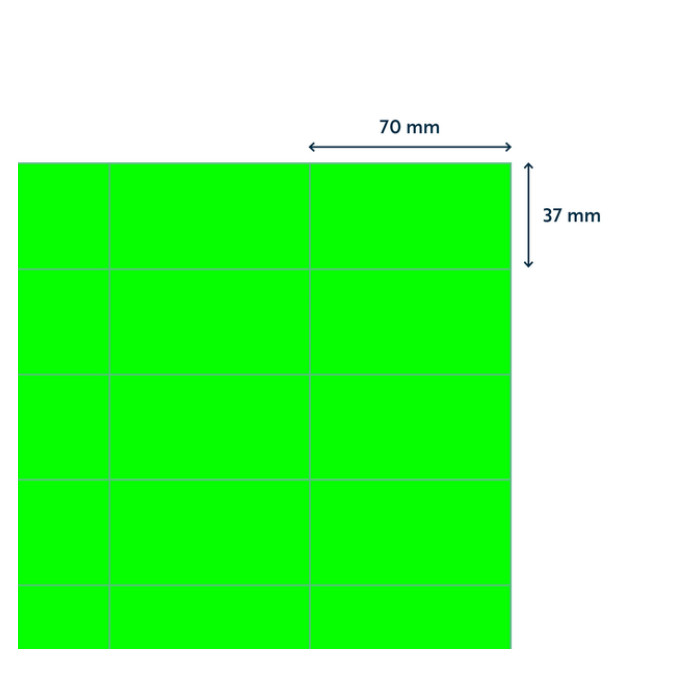 Etiket Rillprint 70x37mm fluorgroen 2400 etiketten