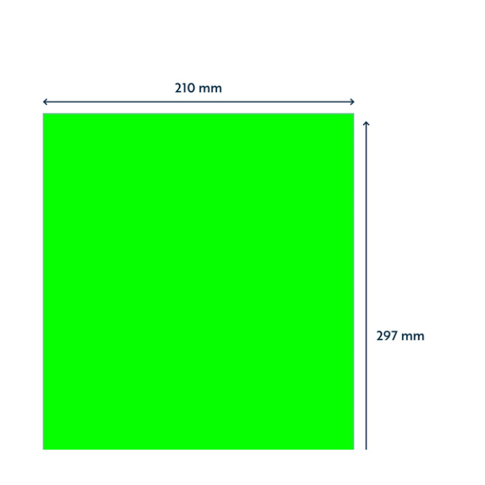 Etiket Rillprint 210x297mm fluorgroen 100 etiketten