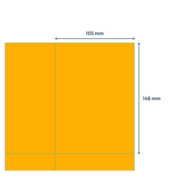 Etiket Rillprint 105x148mm fluororanje 400 etiketten