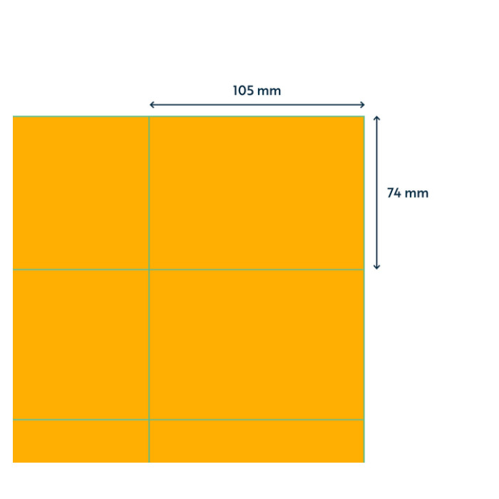 Etiket Rillprint 105x74mm fluororanje 800 etiketten