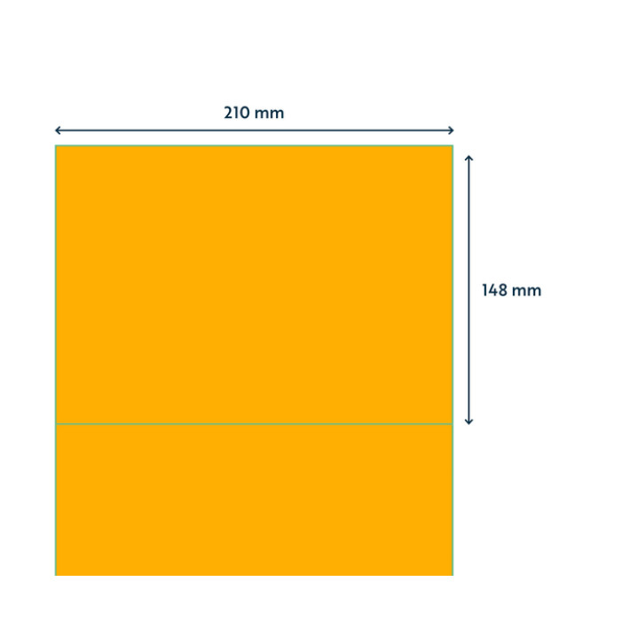 Etiket Rillprint 210x148mm fluororanje 200 etiketten