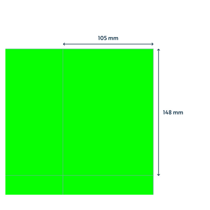 Etiket Rillprint 105x148mm fluorgroen 400 etiketten