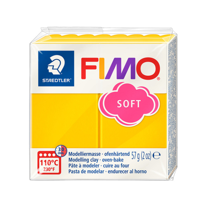 Boetseerklei Fimo soft 57 gram zonnegeel