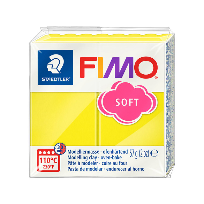 Boetseerklei Fimo soft 57 gram limoengeel