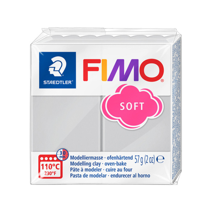 Boetseerklei Fimo soft 57 gram dolfijngrijs