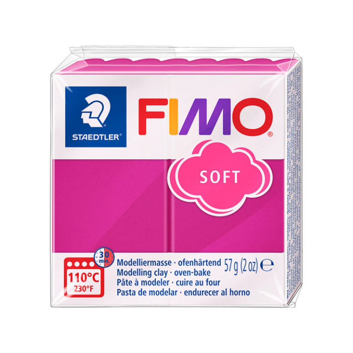 Boetseerklei Fimo soft 57 gram framboos