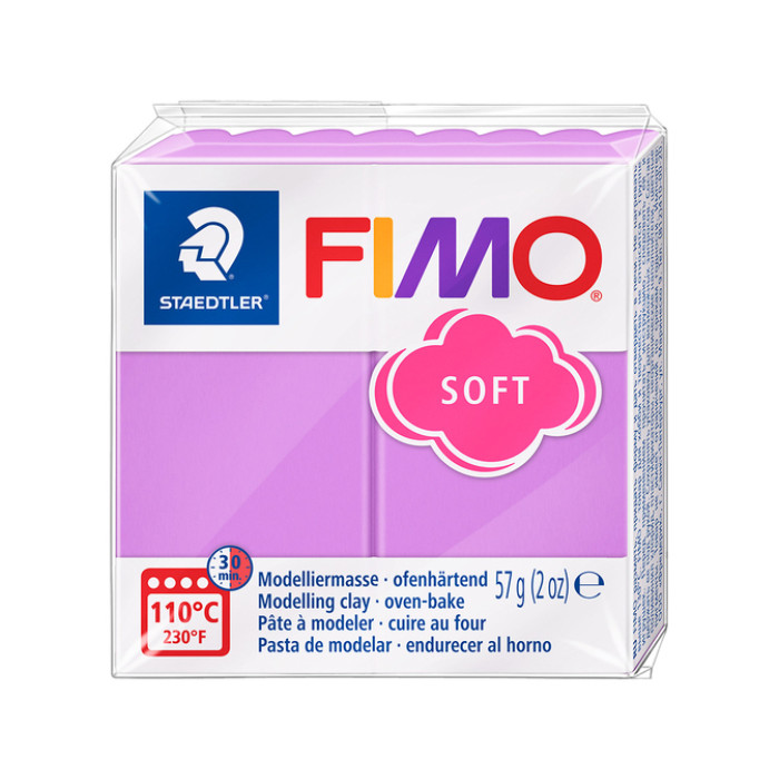 Boetseerklei Fimo soft 57 gram lavendel