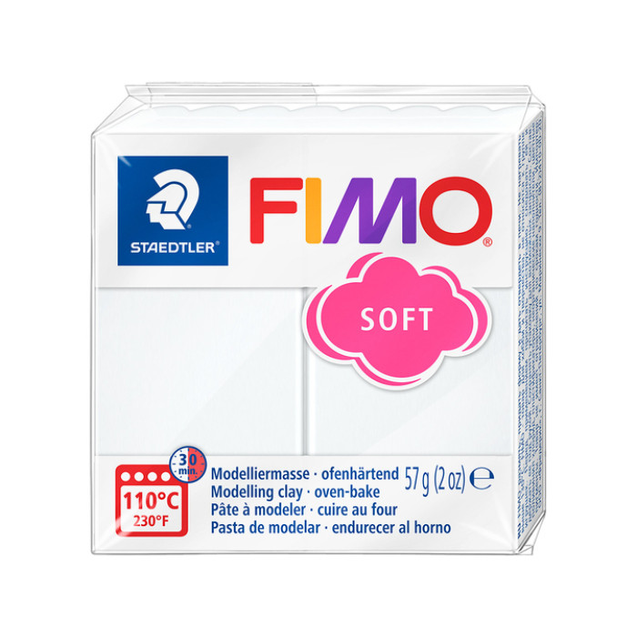 Boetseerklei Fimo soft 57 gram wit