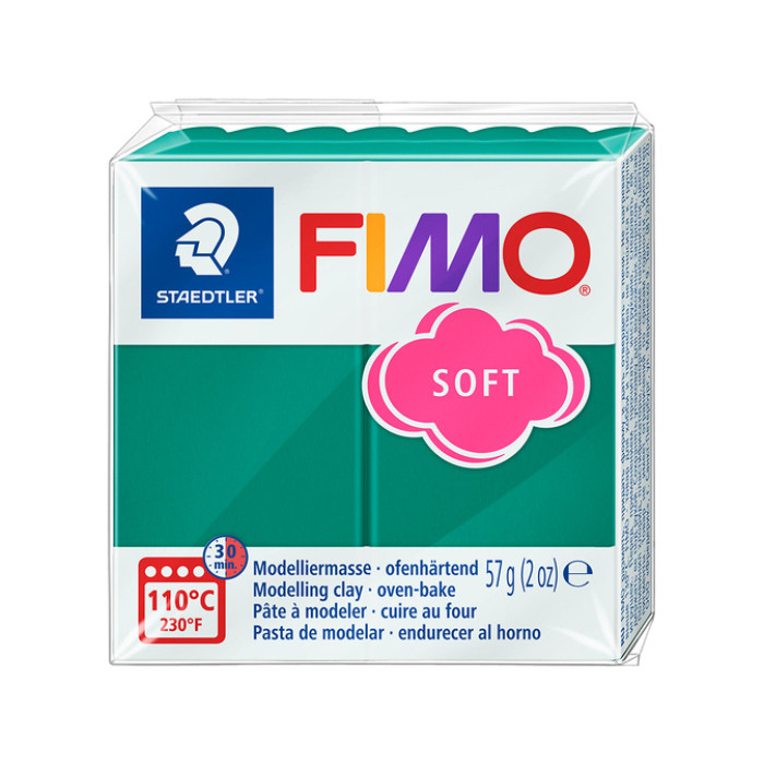 Boetseerklei Fimo soft 57 gram smaragd