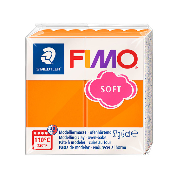 Boetseerklei Fimo soft 57 gram mandarijn