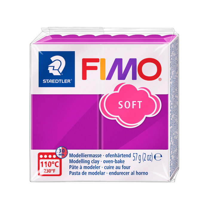 Boetseerklei Fimo soft 57 gram purperviolet