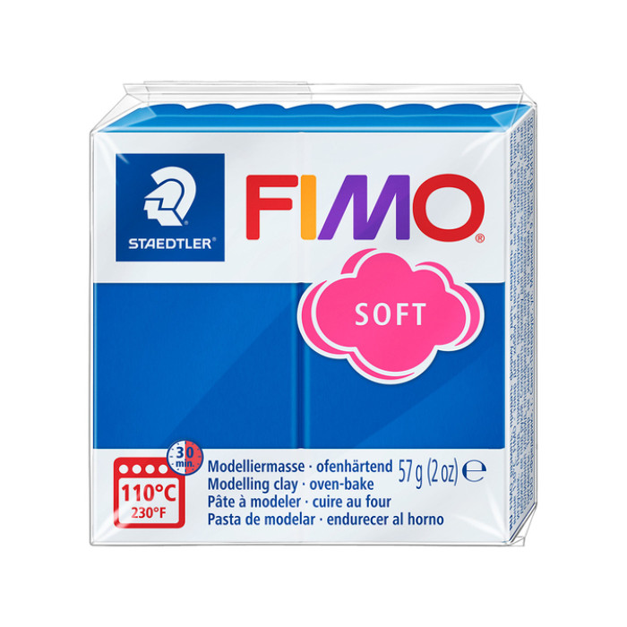 Boetseerklei Fimo soft 57 gram pacificblauw