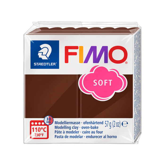 Boetseerklei Fimo soft 57 gram choco