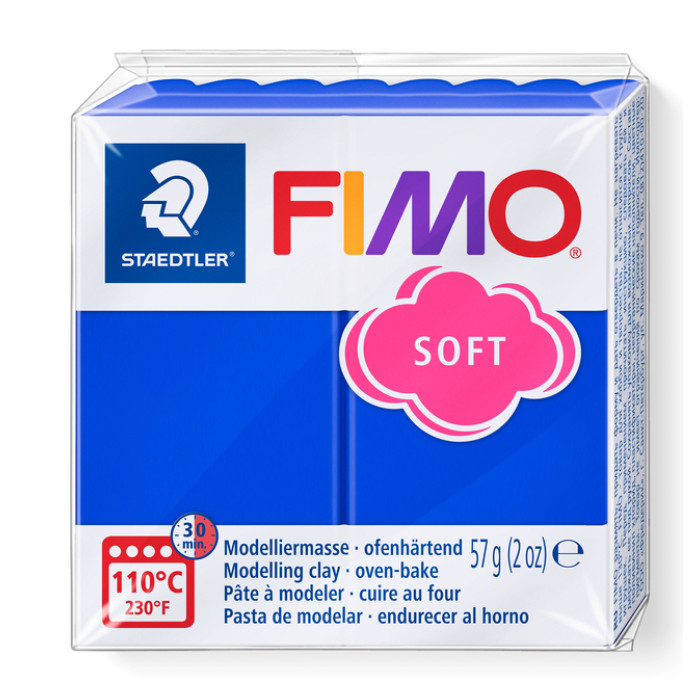 Boetseerklei Fimo soft 57 gram brilliantblauw