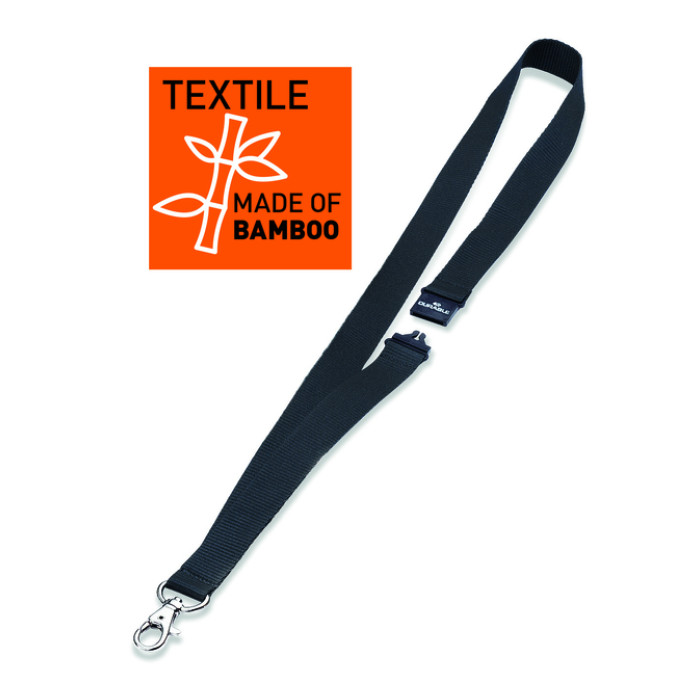 Textielkoord Durable ECO met karabijnhaak 10 stuks