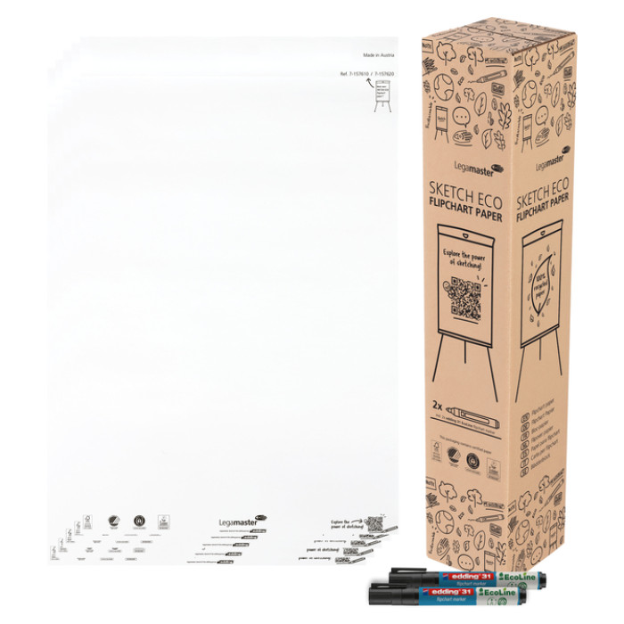 Flipoverpapier Legamaster SKETCH ECO blanco 5x 20 vellen