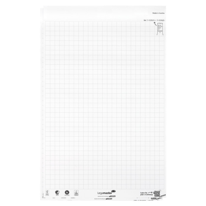 Flipoverpapier Legamaster SKETCH ECO raster 2x 50 vellen