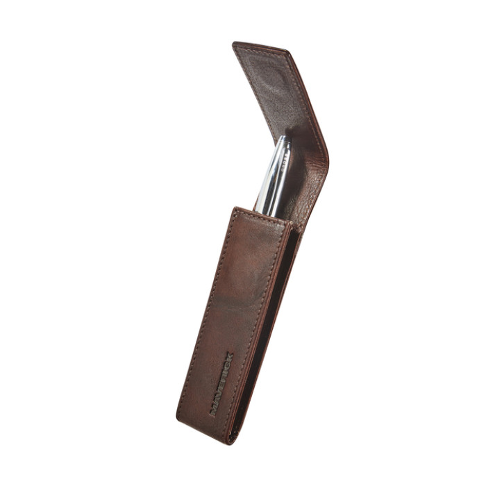 Pennenetui Maverick Rough Gear Brown 1-delig