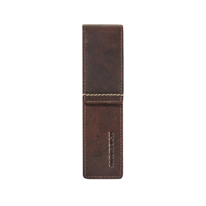 Pennenetui Maverick Rough Gear Brown 2-delig