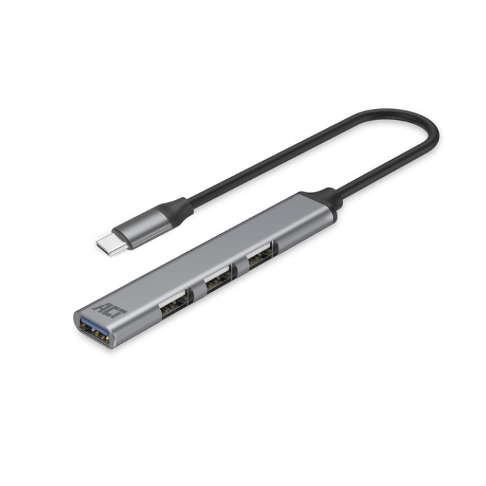 Hub ACT USB-C 3x USB-A 2.0 en 1x USB-A 3.0