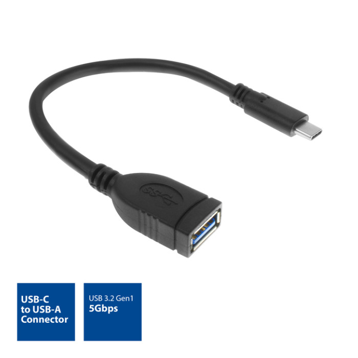 Kabel ACT USB 3.0 OTG USB-C male naar USB-A female