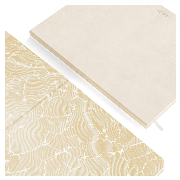 Notitieboek de KEMPEN Cotton Vanilla 110x160mm blanco 160 pagina's 90gr wit