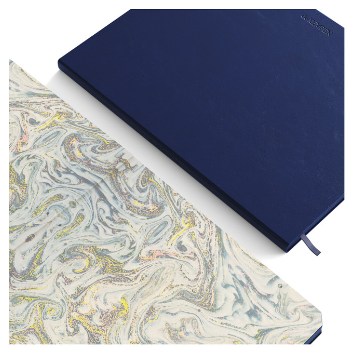 Notitieboek de KEMPEN Silence 171x220mm blanco 192 pagina's 90gr donkerblauw