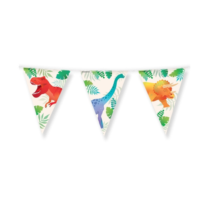 Party Flags foil Dino