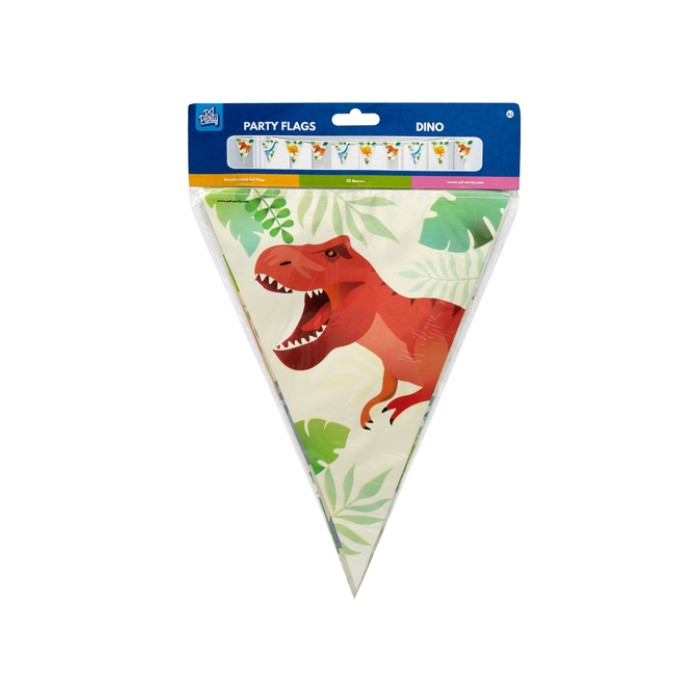 Party Flags foil Dino