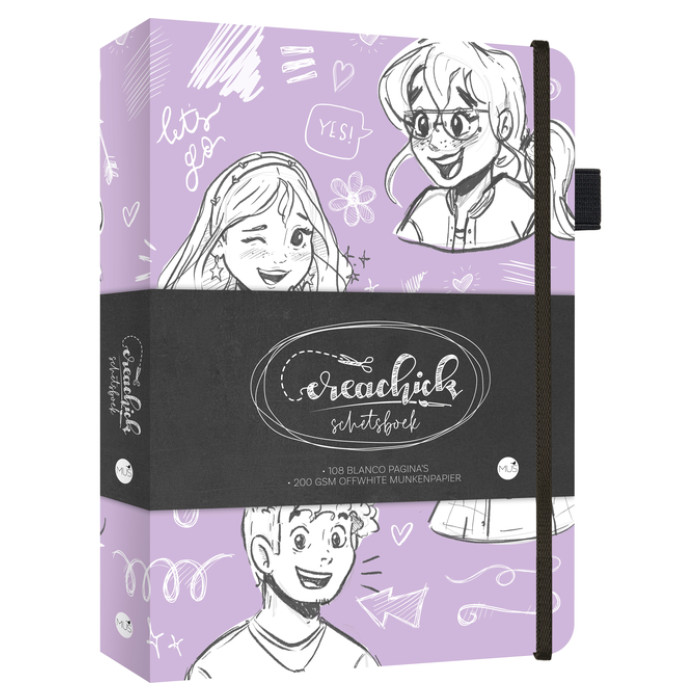 Schetsboek CreaChick Lilac