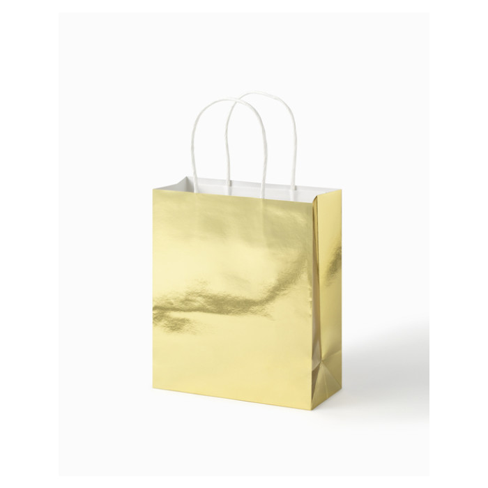 Cadeautas Folia goud kraft 24x31x12cm 20 stuks