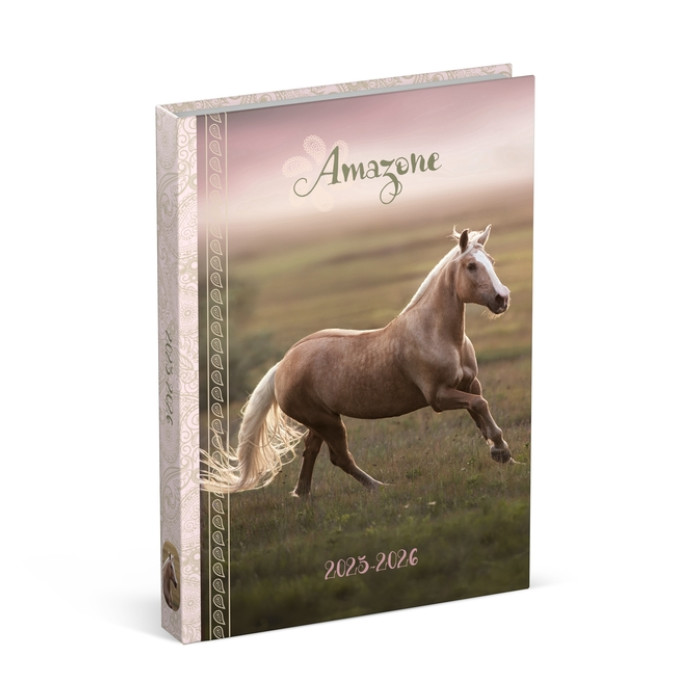 Schoolagenda 25-26 Lannoo Horses 1dag/1pagina roze