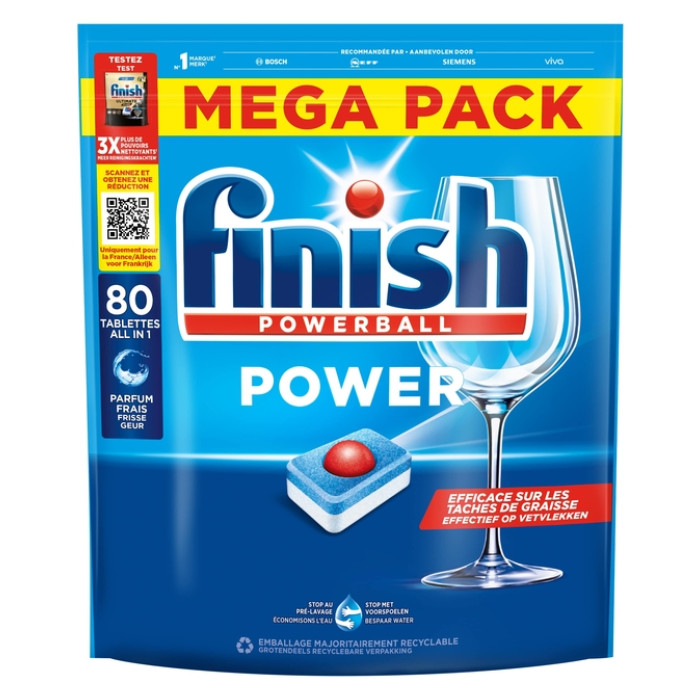Vaatwastabbletten Finish AIO Power Regular 80st