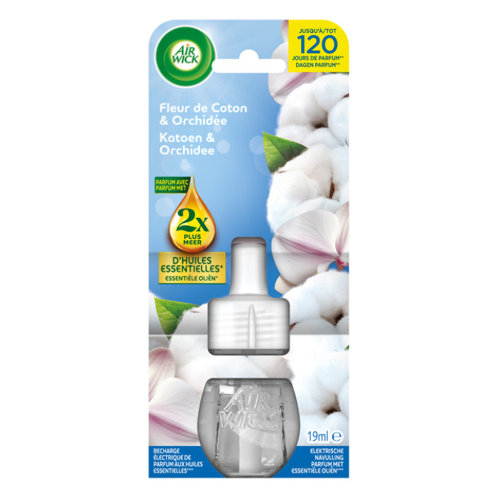 Luchtverfrisser AirWick Elc Cotton F refill 19ml