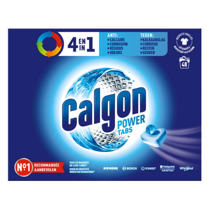 Wasmachine reinigingstabletten Calgon 4in1 48 tabs