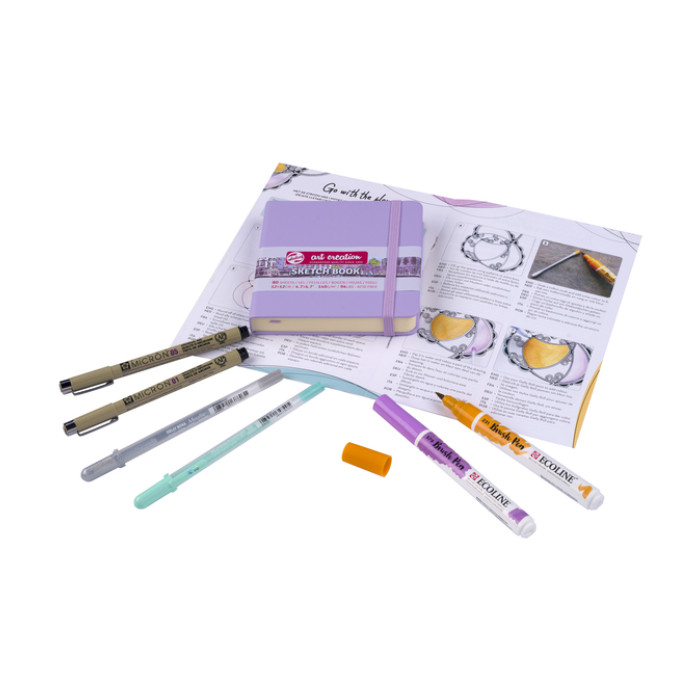 Journal Royal Talens set 8delig paars