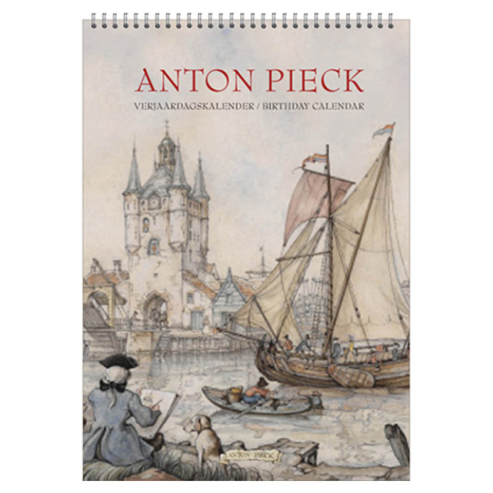 Verjaardagskalender Anton Pieck Zicht op haven A4