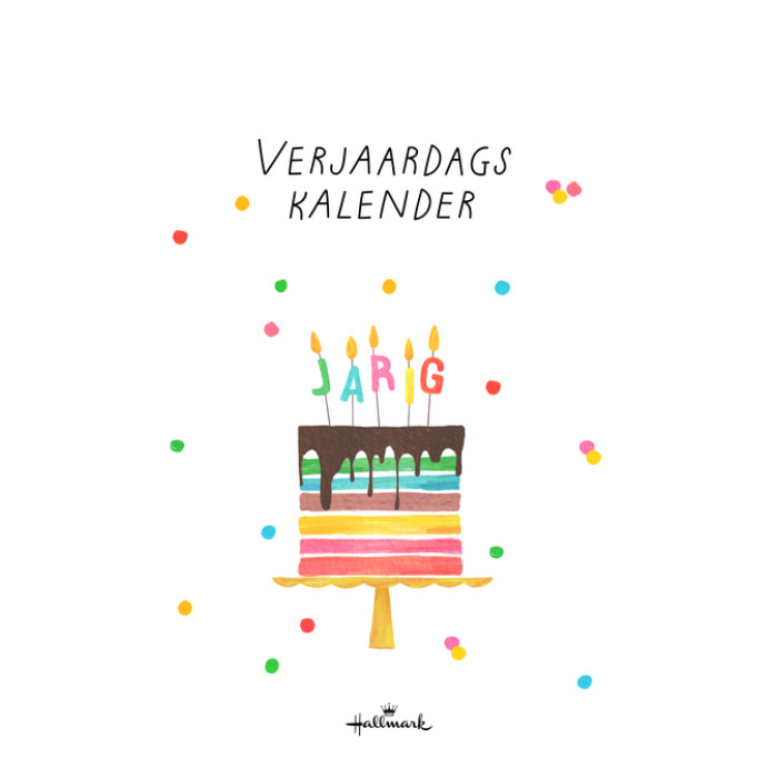 Verjaardagskalender kort Pretty Cute 21x30