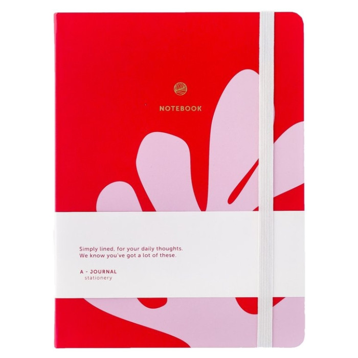 Notitieboek A5 Arty roze/rood A Journal