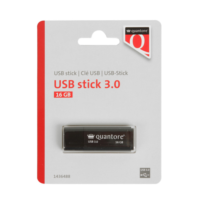 USB-stick Quantore 16GB 3.0 zwart