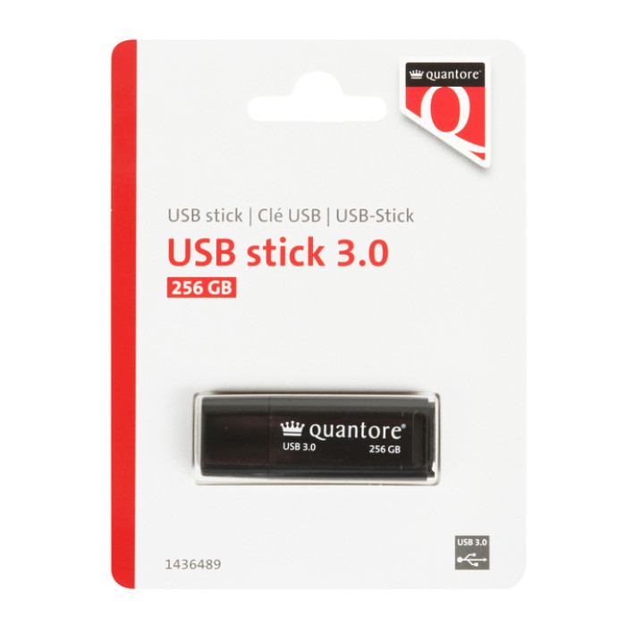 USB-stick Quantore 256GB 3.0 zwart
